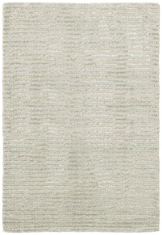Cut Stripe Hand Knotted Viscose/Wool Rug | Ocean