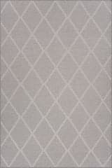 Isolated view of Grey Rectangle Fresca Modern Diamond Indoor/Outdoor Rug, showcasing its design