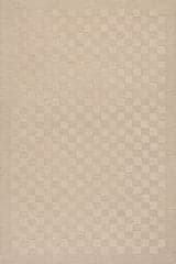 Linthea Modern Checkered Handmade Wool Rug | Ivory