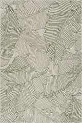 Isolated view of Green Rectangle Sunniva Tropical Floral Indoor/Outdoor Rug, showcasing its design
