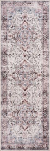 Isolated view of Multicolor Runner Vanisa Traditional Washable Rug, showcasing its design