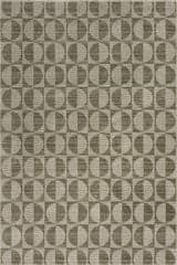 Isolated view of Green Rectangle Duneclipse Mid Century Geometric Rug, showcasing its design
