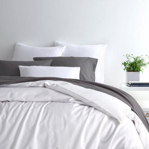 Essential Percale Duvet Cover | White
