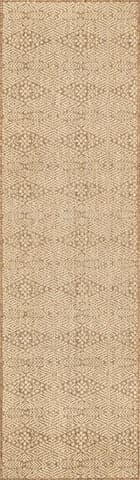Isolated view of Brown Runner Filigree Indoor/Outdoor Flatweave Rug, showcasing its design