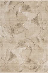 Isolated view of Beige Runner Luniva Plush Abstract Area Rug, showcasing its design