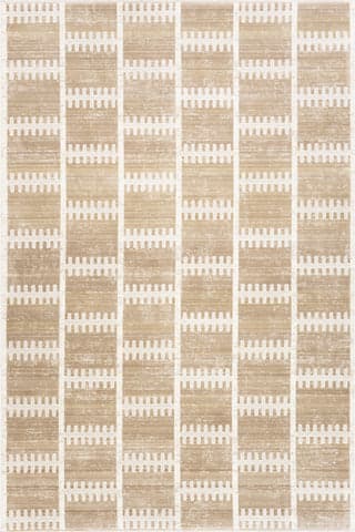 Isolated view of Beige Rectangle Laurelia Modern Geometric Rug, showcasing its design