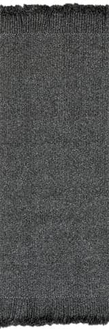 Isolated view of Charcoal Runner Ashen Braided Tassel Indoor/Outdoor Rug, showcasing its design