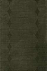 Isolated view of Green Rectangle Olivyne Abstract Geometric Washable Rug, showcasing its design