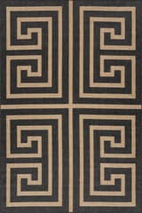 Isolated view of Grey Rectangle Celestia Contemporary Geometric Indoor/Outdoor Rug, showcasing its design