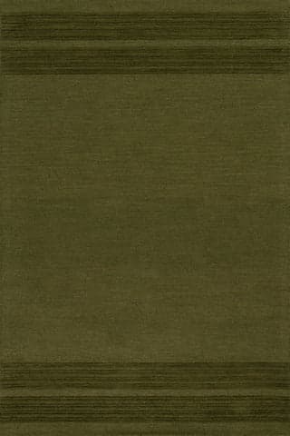 Cotina Modern Bordered Handmade Wool Rug | Green