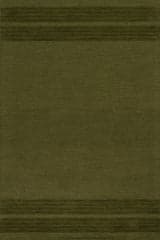 Cotina Modern Bordered Handmade Wool Rug | Green