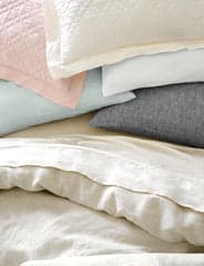 Washed Linen Quilted Sham | Ivory