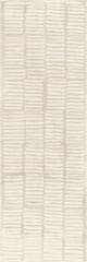 Isolated view of Cream Runner Cranbury Plush Textured Washable Rug, showcasing its design