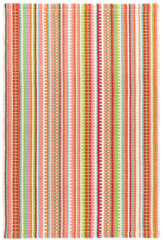 Lucky Stripe Handwoven Cotton Rug | Spring