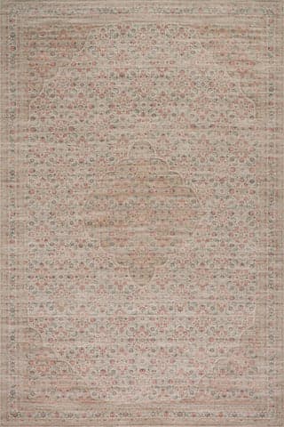 Isolated view of Multicolor Rectangle Merit Traditional Medallion Rug, showcasing its design