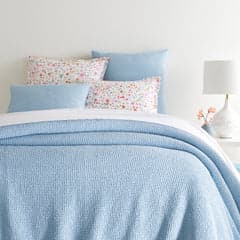 Bubble Matelasse Coverlet | Soft Blue