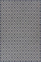 Isolated view of Navy Rectangle Marouise Modern Diamond Indoor/Outdoor Rug, showcasing its design