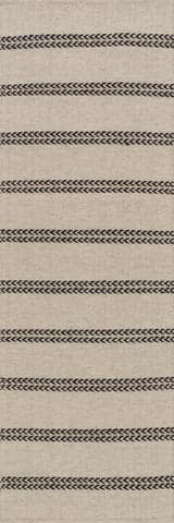Isolated view of Grey Runner York Striped Wool Rug by Nate Berkus, showcasing its design