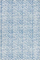 Isolated view of Blue Runner Reverse Herringbone Spill Proof Washable Rug, showcasing its design