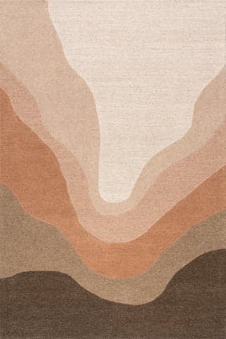 Isolated view of Multicolor Rectangle Sagarmatha Wool Rug, showcasing its design