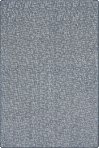Isolated view of Blue Grey Rectangle Dunlin Wavy Ridged Custom Rug, showcasing its design