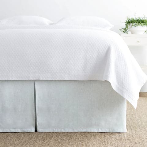 Lush Linen Bed Skirt | Sky