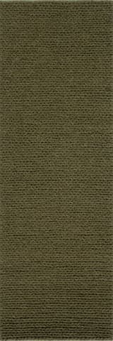 Isolated view of Green Runner Softest Knit Wool Rug, showcasing its design