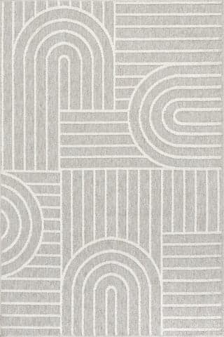 Margareta Geometric Arc Washable Rug | Light Grey – Rugs USA - Rugs USA