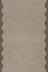 Isolated view of Ivory Rectangle Ondine Solid Wool Rug by Nate Berkus, showcasing its design