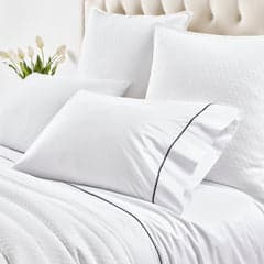 Dottie Embroidered Pillowcases | Black