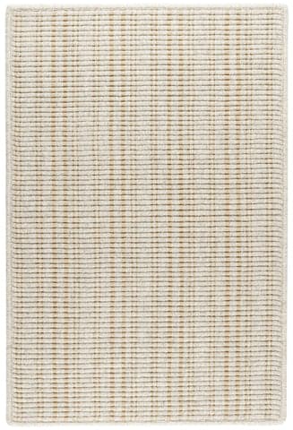 Warren Ticking Woven Wool Custom Rug | Gold