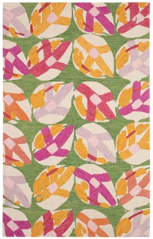 Lily Pad Hand Micro Hooked Wool Rug | Green