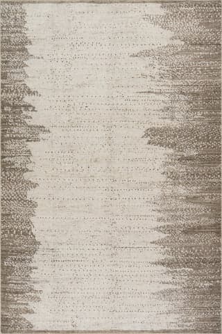 Isolated view of Ivory Rectangle Aurellin Abstract Washable Rug, showcasing its design