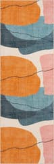 Isolated view of Multicolor Runner Benni Abstract Washable Rug, showcasing its design