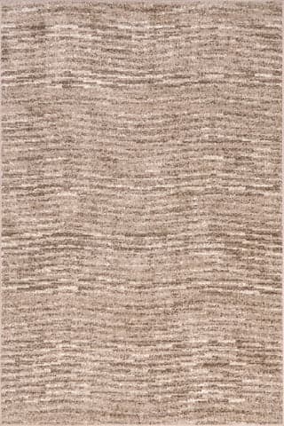 Isolated view of Beige Rectangle Ripple Waves Rug, showcasing its design