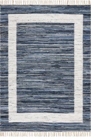 Dymera Denim Bohemian Bordered Rug | Blue