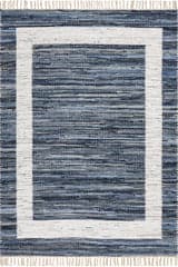 Dymera Denim Bohemian Bordered Rug | Blue