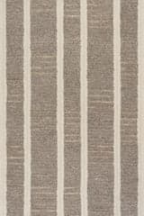 Isolated view of Grey Rectangle Elvine Modern Striped Wool Rug, showcasing its design
