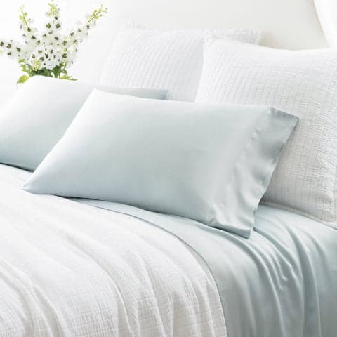 Silken Solid Pillowcases | Robin's Egg Blue