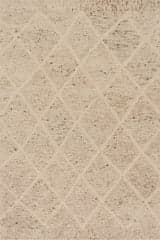 Isolated view of Sand Rectangle Afra Trellis Bohemian Hand Tufted Wool Rug, showcasing its design