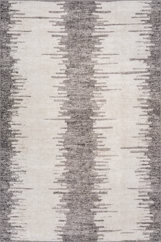 Isolated view of Ivory Rectangle Fauzi Bohemian Washable Rug, showcasing its design