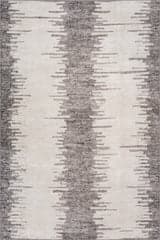 Isolated view of Ivory Rectangle Fauzi Bohemian Washable Rug, showcasing its design