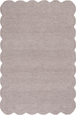 Isolated view of Mauve Rectangle Broaun Solid Bordered Rug, showcasing its design