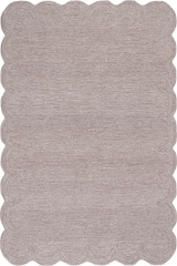 Isolated view of Mauve Rectangle Broaun Solid Bordered Rug, showcasing its design