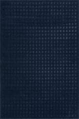 Isolated view of Blue Rectangle Lambertville Plush Textured Washable Rug, showcasing its design