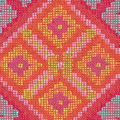 Valencia Kilim Handwoven Indoor/Outdoor Rug Swatch | Spice