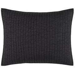 Lana Voile Quilted Sham | Black