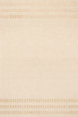 Isolated view of Cream Rectangle Barron Solid Bohemian Wool Rug, showcasing its design