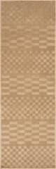 Isolated view of Sand Runner Vira Checkered Plush Textured Washable Rug, showcasing its design
