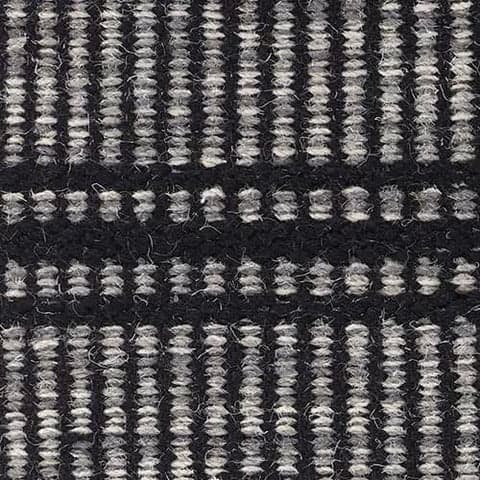 Malta Handwoven Wool Rug Swatch | Black